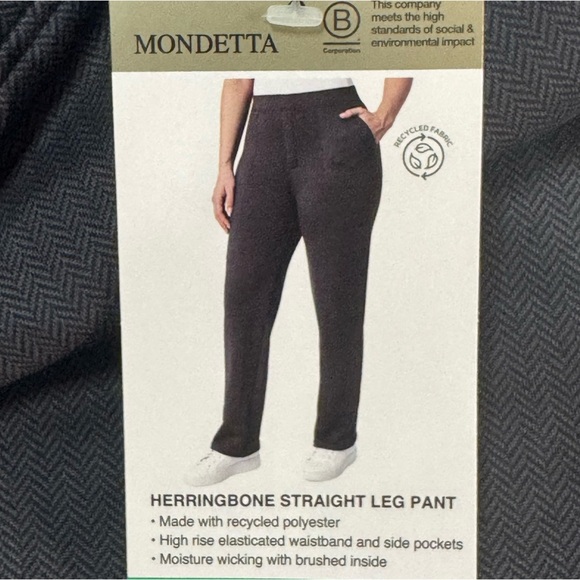 Mondetta Herringbone Straight Leg Pant, NWT - Size XL - Picture 1 of 7